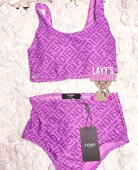 fendi x skims purple bodysuit|Fendi x SKIMS bathing suit.